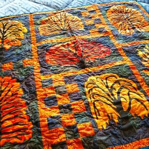 Homemade quilted throw/hanging/lap